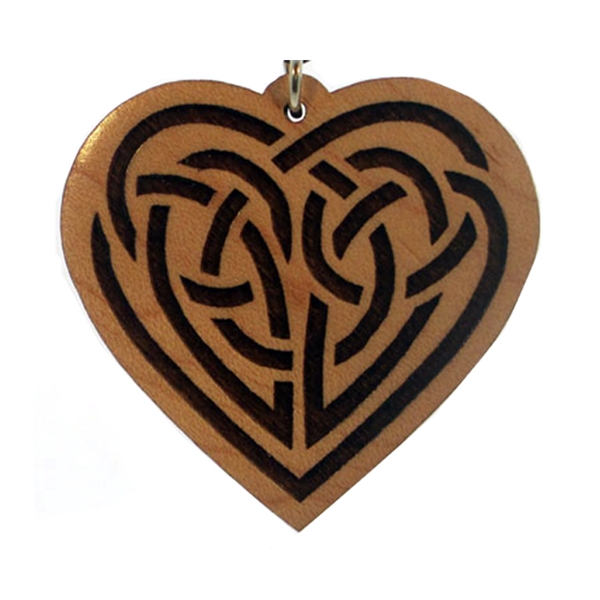 Celtic Heart Wood Pendant