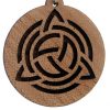 Celtic Shield Wood Pendant
