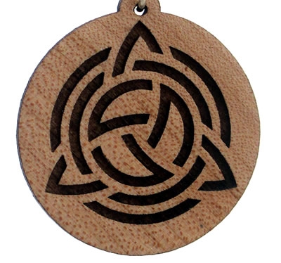 Celtic Shield Wood Pendant
