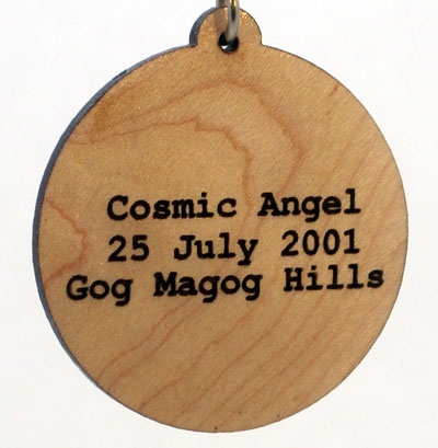 Cosmic Angel Wood Pendant