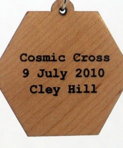 Cosmic Cross Wood Pendant