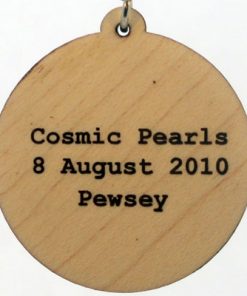 Cosmic Pearls Wood Pendant