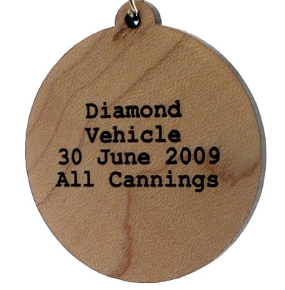 Diamond Vehicle Wood Pendant