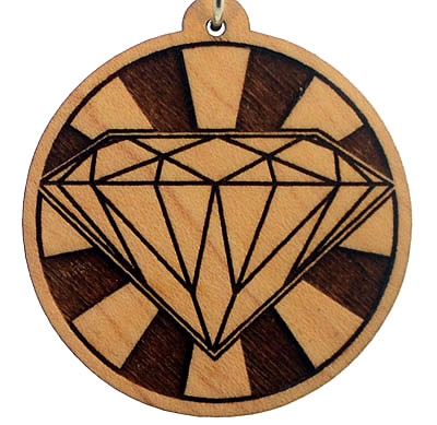 Diamond Wood Pendant