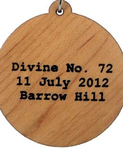 Divine Number 72 Wood Pendant