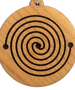 Energy Spiral Wood Pendant