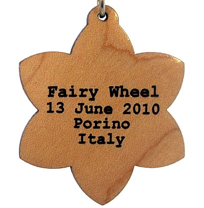 Fairy Wheel Wood Pendant