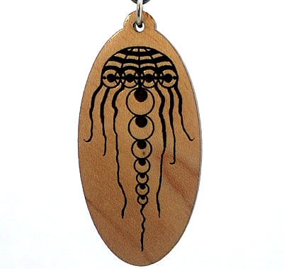 Jellyfish Wood Pendant