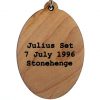 Julius Set Engraved Wood Pendant