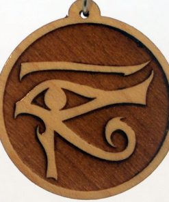 Left Eye of Horus Wood Pendant