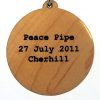 Peace Pipe Wood Pendant