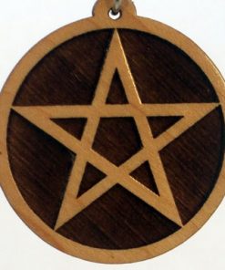 Pentagram Wood Pendant