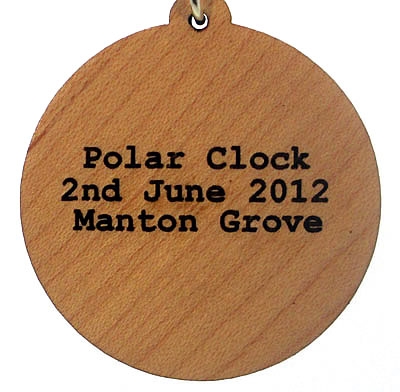 Polar Clock Wood Pendant