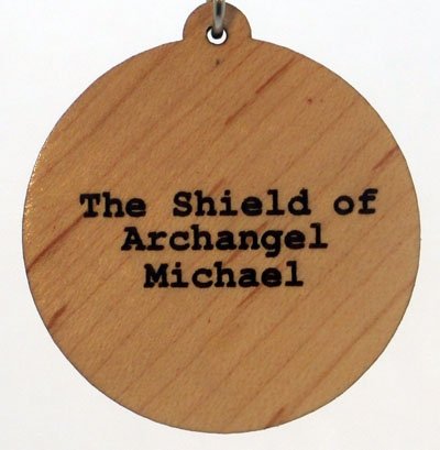 Shield of the Archangel Michael Wood Pendant