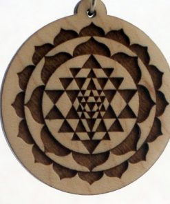 Sri Yantra Wood Pendant