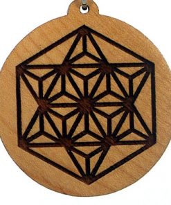Star Tetrahedron Wood Pendant