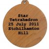 Star Tetrahedron Wood Pendant