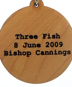 Three Fish Wood Pendant