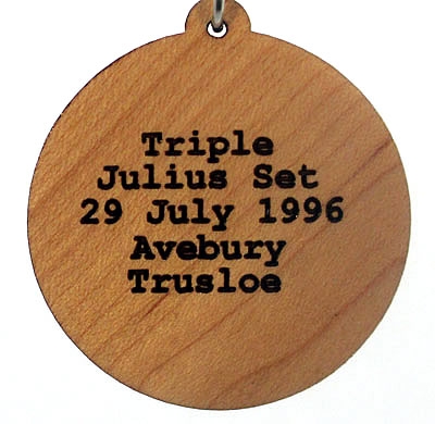 Triple Julius Set Engraved Wood Pendant