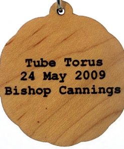 Tube Torus Wood Pendant