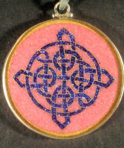 Celtic Knot rhodochrosite 01 Gemstone Pendant