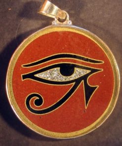 Eye of Horus red jasper 01 Gemstone Pendant