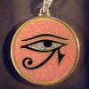 Eye of Horus rhodochrosite 01 Gemstone Pendant