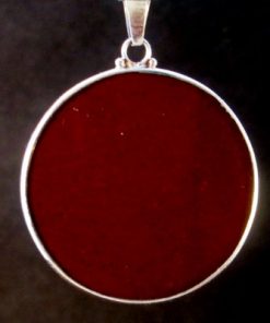 Pentagon Spirals red jasper 03 Gemstone Pendant