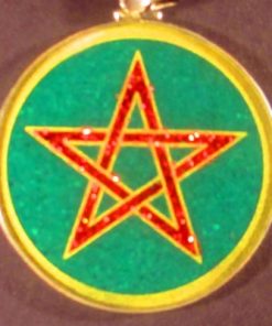 Pentagram Malachite 03 Gemstone Pendant