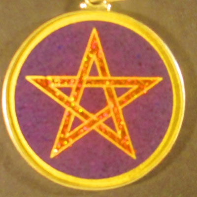 Pentagram charoite 01 Gemstone Pendant