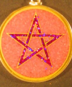 Pentagram rhodochrosite 01 Gemstone Pendant