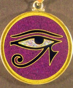 Eye of Horus charoite 01 Gemstone Pendant