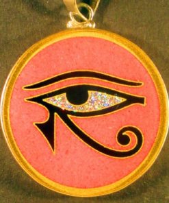 Eye of Horus rhodochrosite 02 Gemstone Pendant