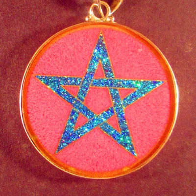 Pentagram rhodochrosite 02 Gemstone Pendant